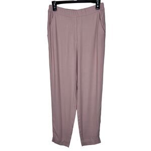 Halogen Pants 4 Pink High Waist Tapered Trouser Pull On Elastic Waist Chino Work